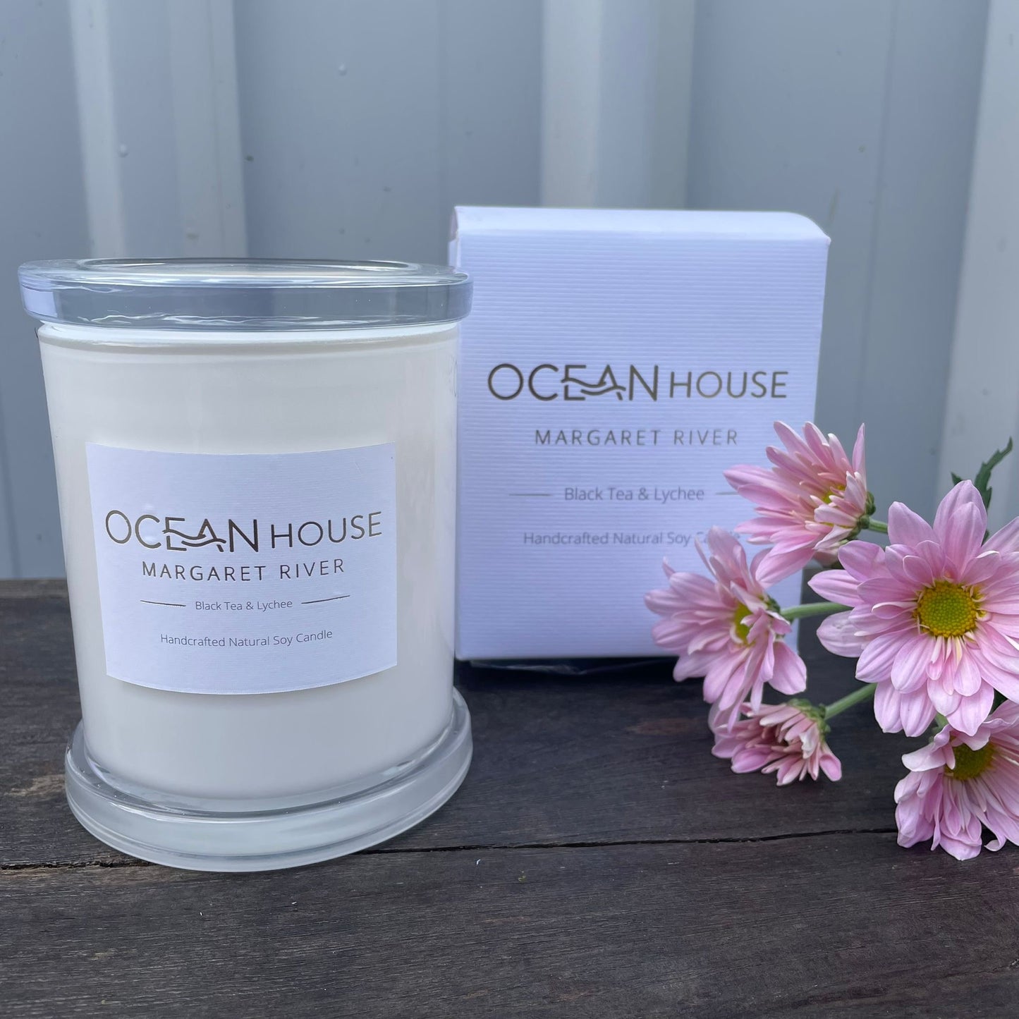 Ocean House Black Tea & Lychee Handcrafted Soy Candle